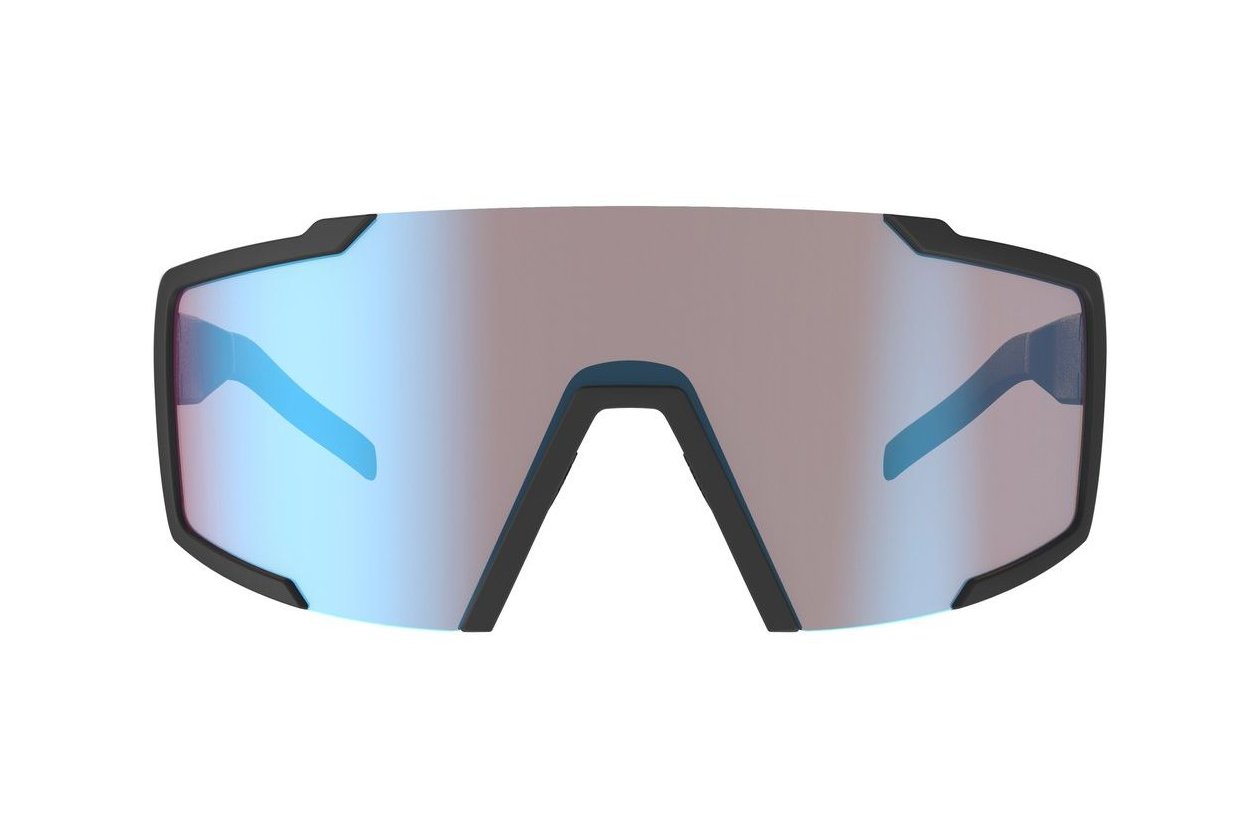 Scott Shield Sonnenbrille black matt / blue chrome enhancer