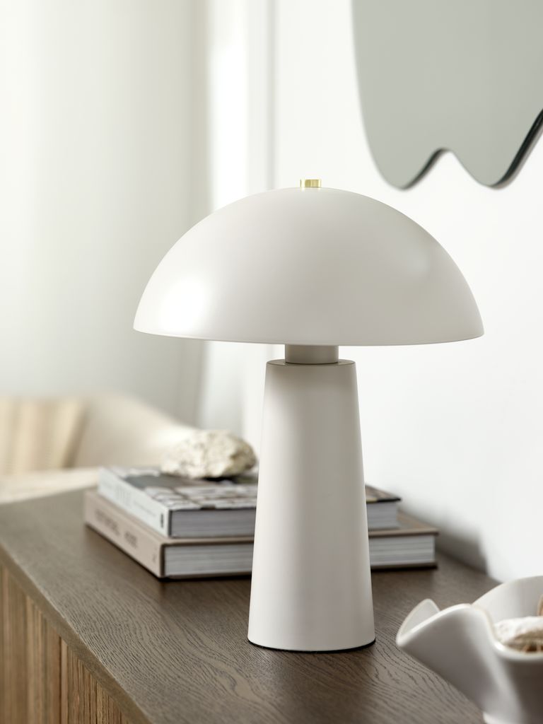 Lampa stołowa MARKUS Ø27xH35cm szara