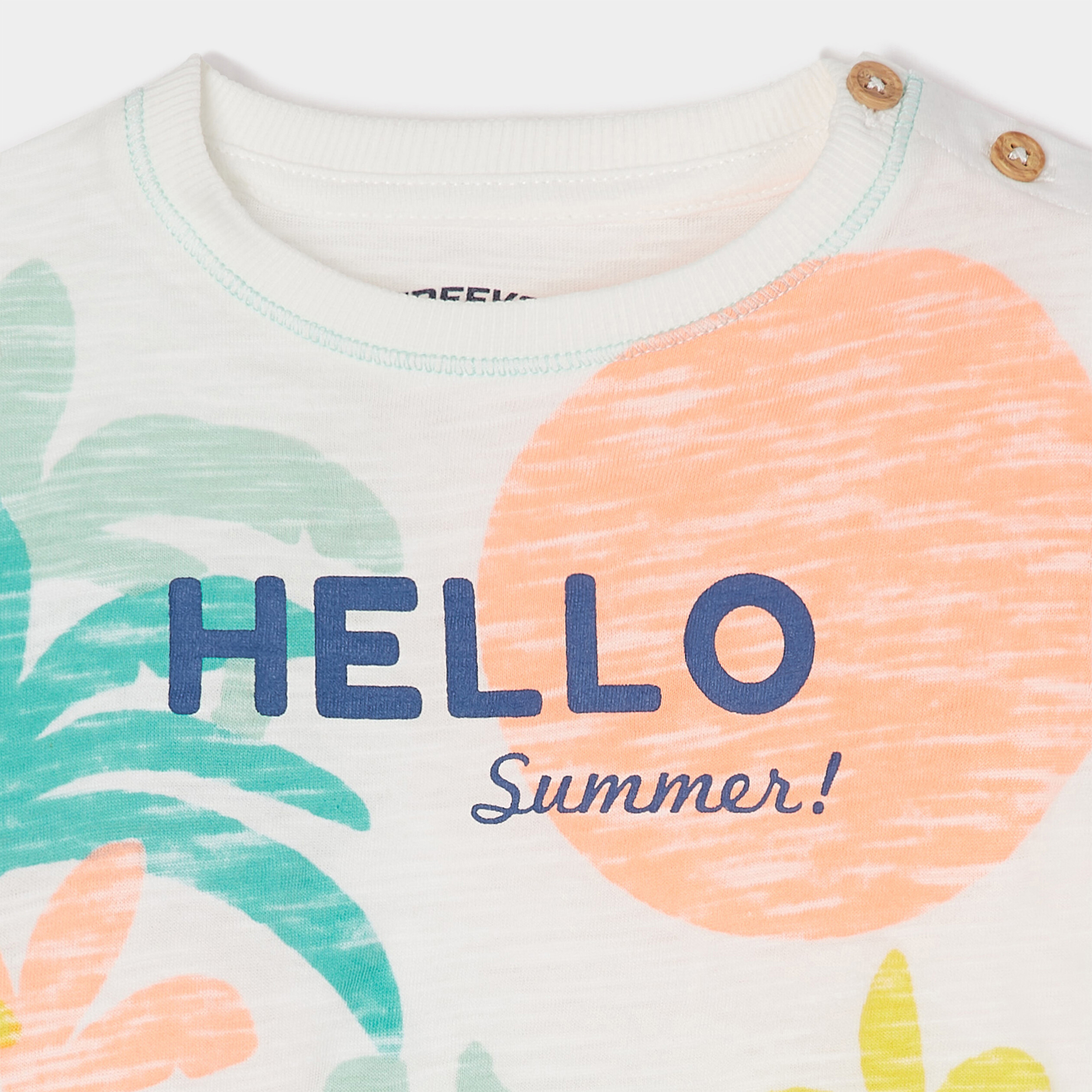 T-shirt manches courtes Creeks ecru bébé garçon | La Halle