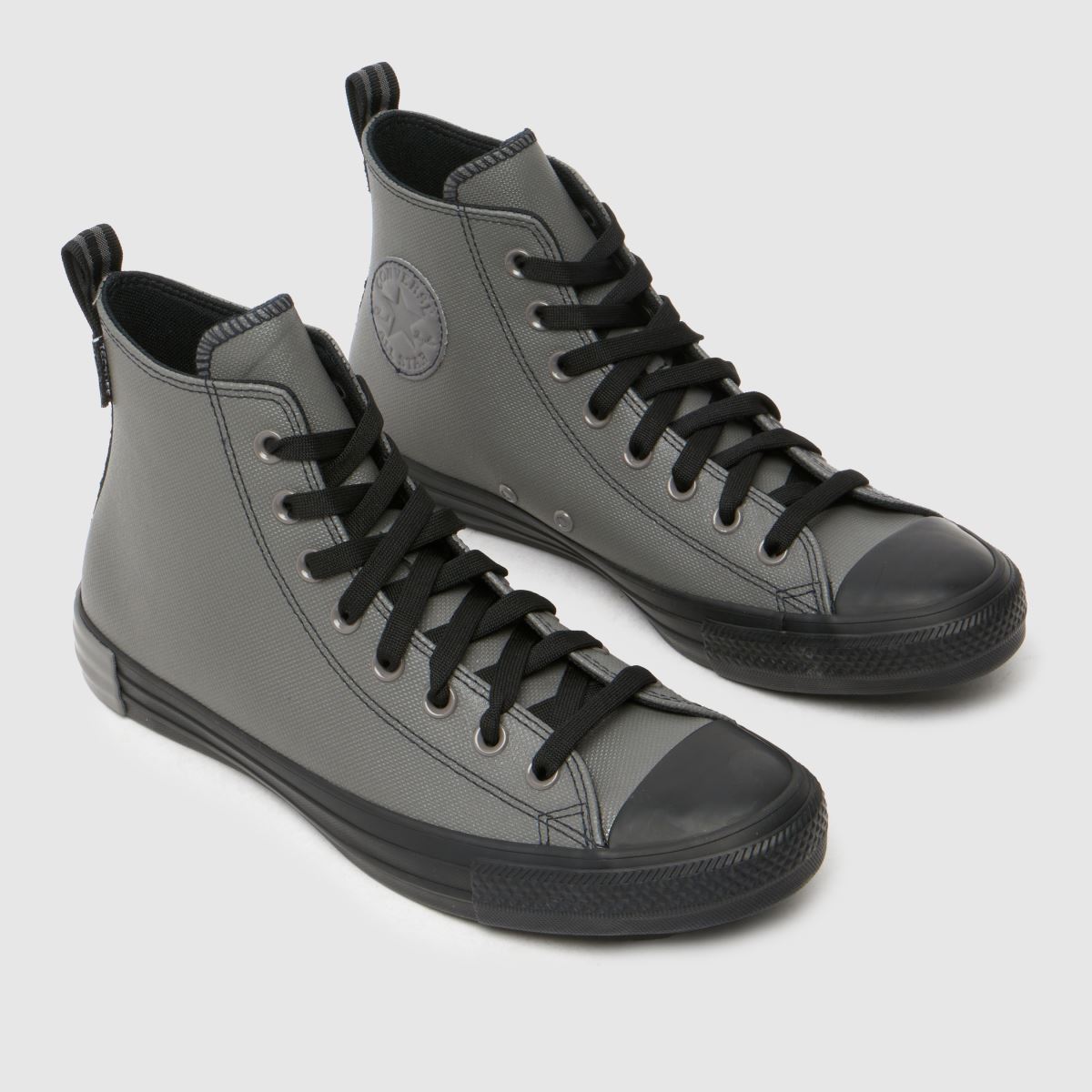 Converse All Star – Grå högkvalitativa sneakers med dragkedja