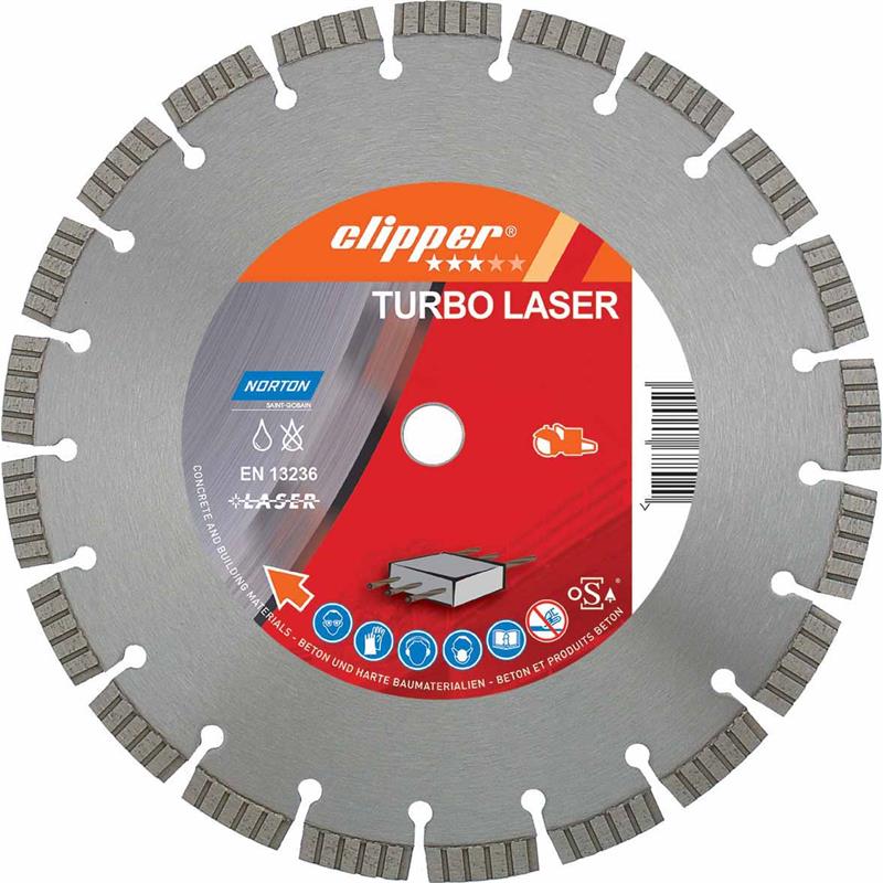 Norton Clipper 70184694467 Classic Turbo lāzera dimanta zāģa asmens 230 x 22,23 mm