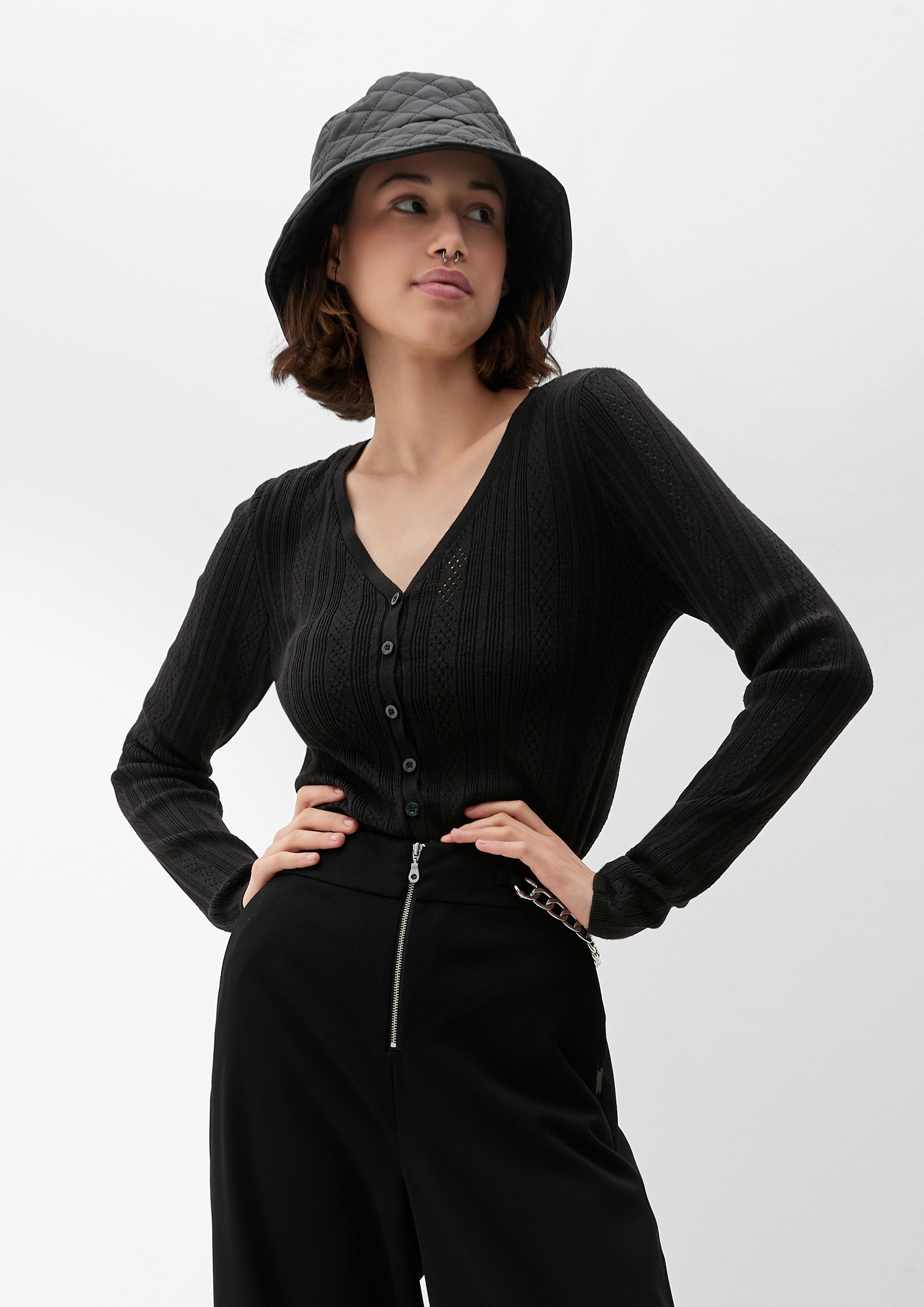Strickjacke mit Ajourmuster  2127121-9999