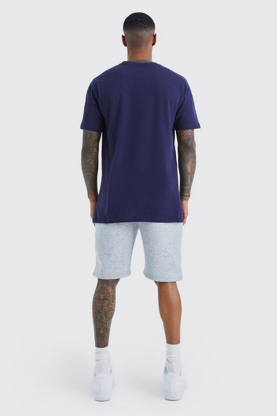 Mittellange Slim-Fit Jersey-Shorts