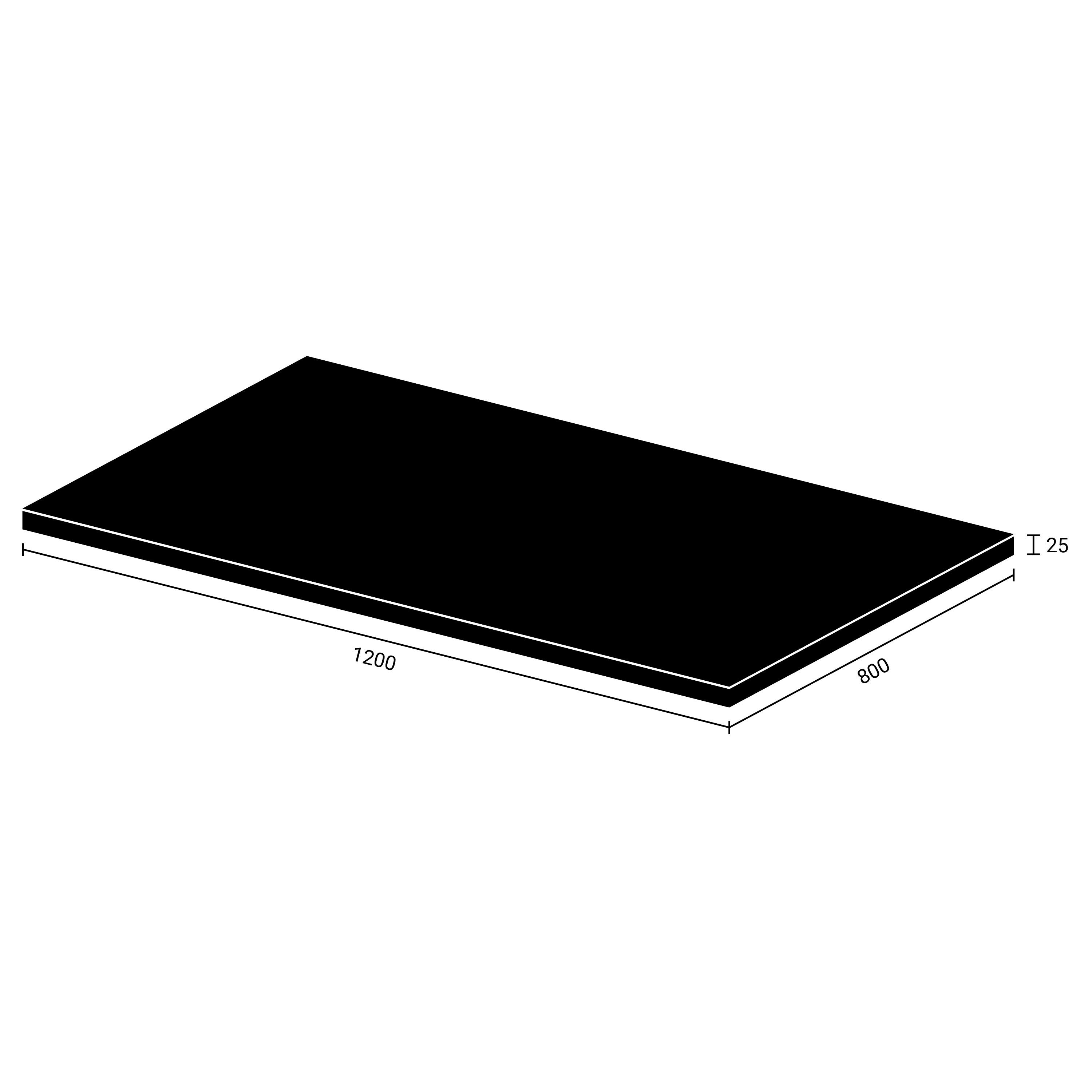 boho office® Schreibtischplatte, Tischplatte in Lichtgrau - 120 x 80 cm - 25mm stark - pflegeleicht