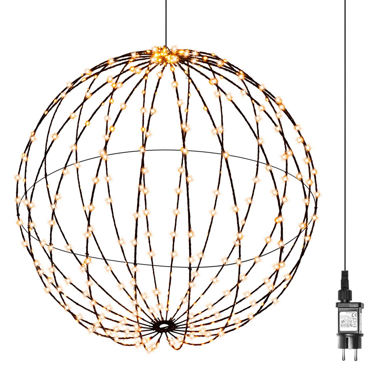 Weles AMARE LED Ball 60cm mit 400 LED´s in warmweiß