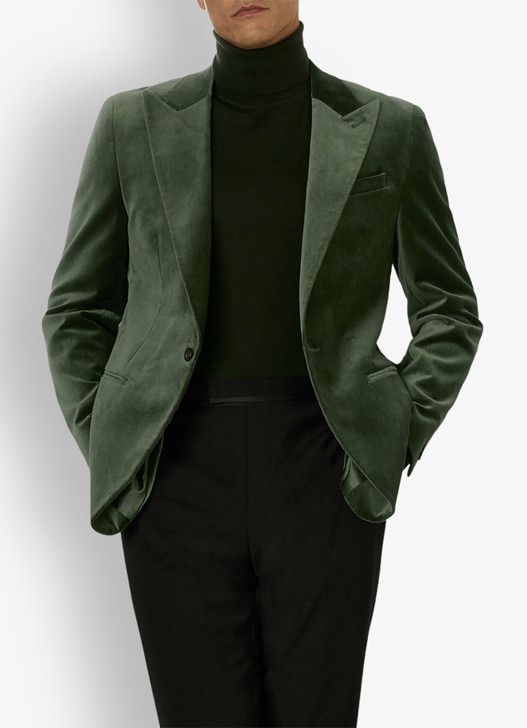 Sametové sako Reiss Apsara slim fit