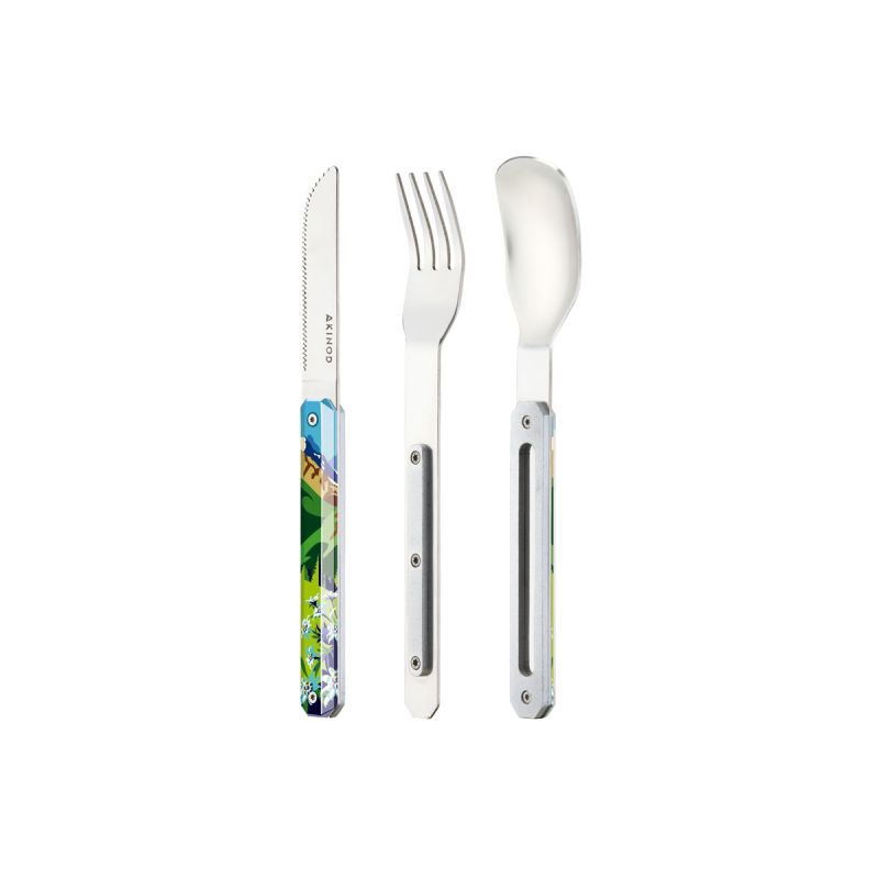 Akinod Magnetic Straight Cutlery 12H34 Mirror Montagne Ete