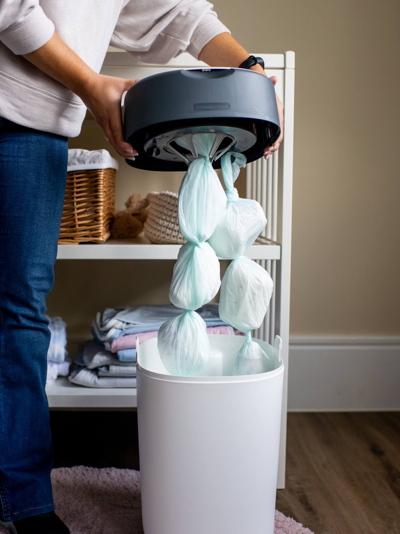 Tommee tippee Windeleimer Twist & Click TOMMEE TIPPEE inkl. 1 Nachfüllkassette - weiß