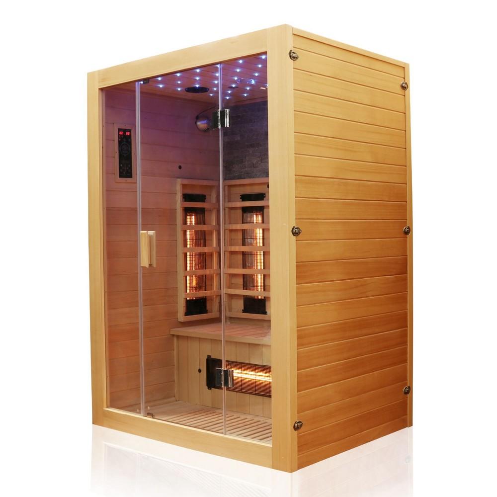 Dewello Infrarotkabine Infrarotsauna MILTON 135cm x105cm x 190cm Vollspektrum