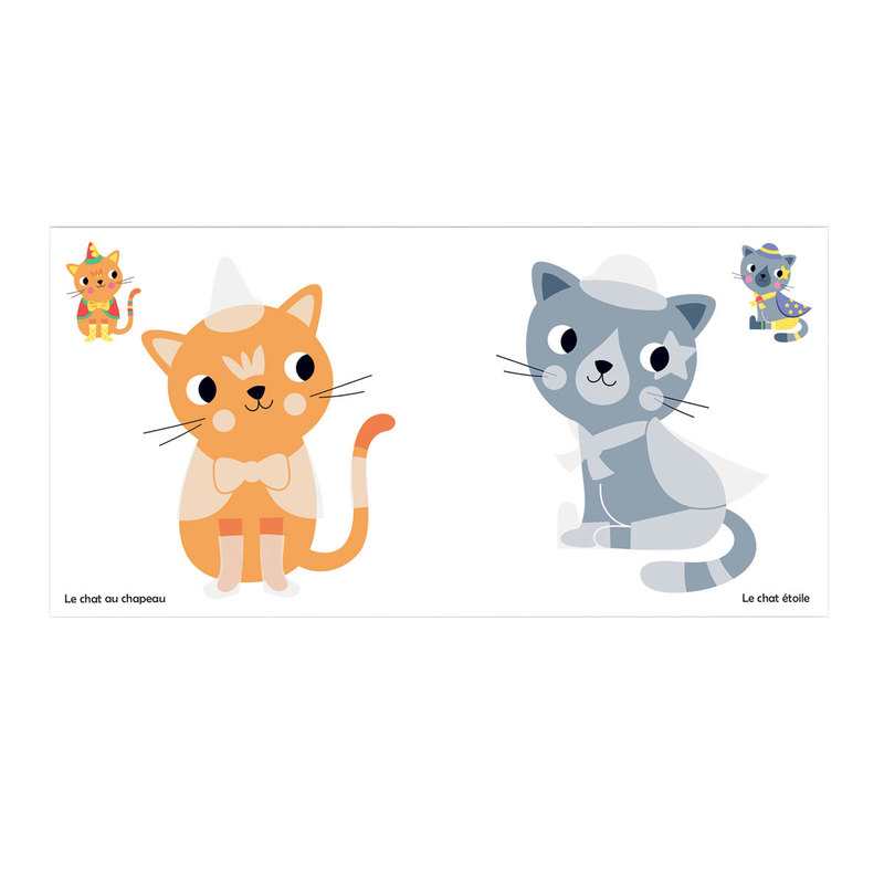 Pochette Animaux les chats, autocollants - Lito