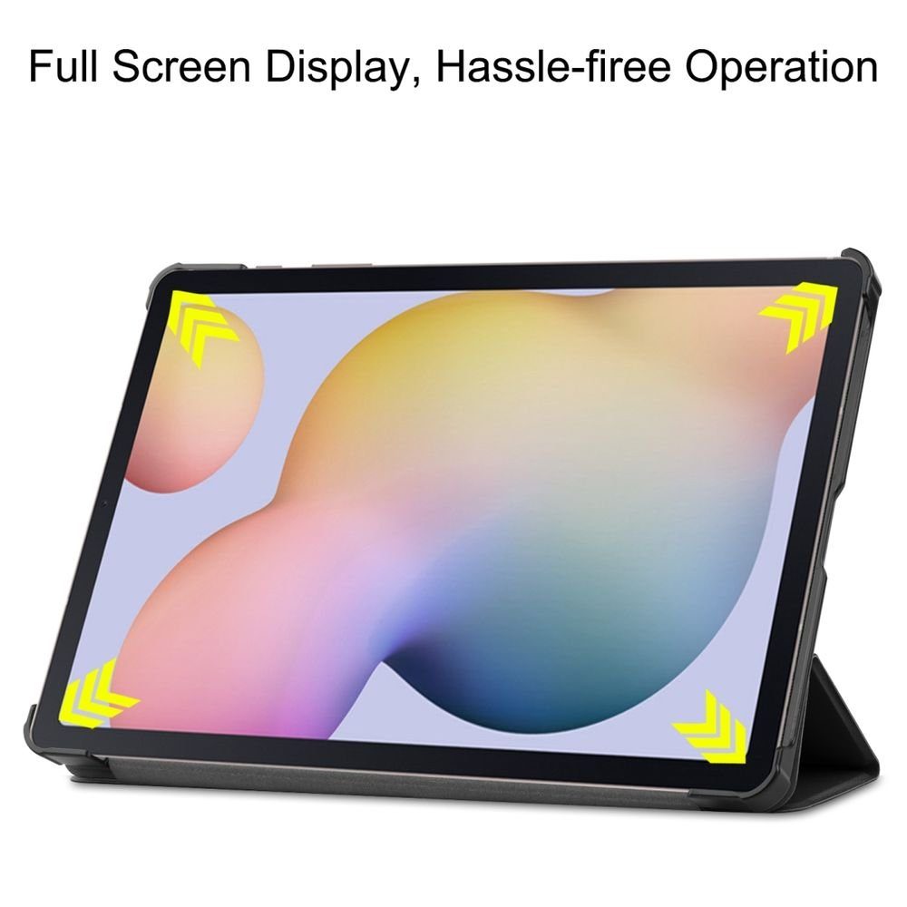 Wigento Tablet-Hülle Für Samsung Galaxy Tab S8 Plus / S7 FE / S7 Plus Premium Smartcover Schwarz Tablet Tasche Etuis Hülle