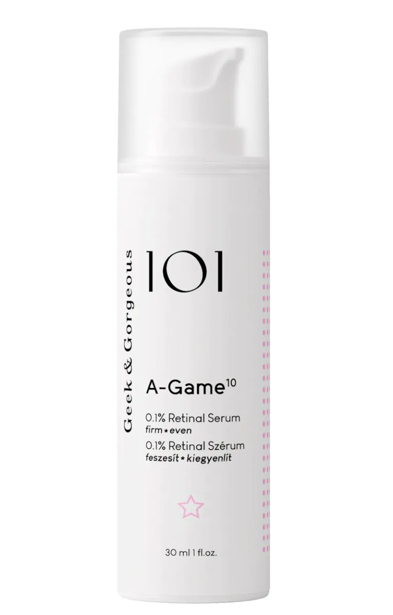 „Geek & Gorgeous A-Game 10“ serumas nuo raukšlių su 0,1 % retinalo