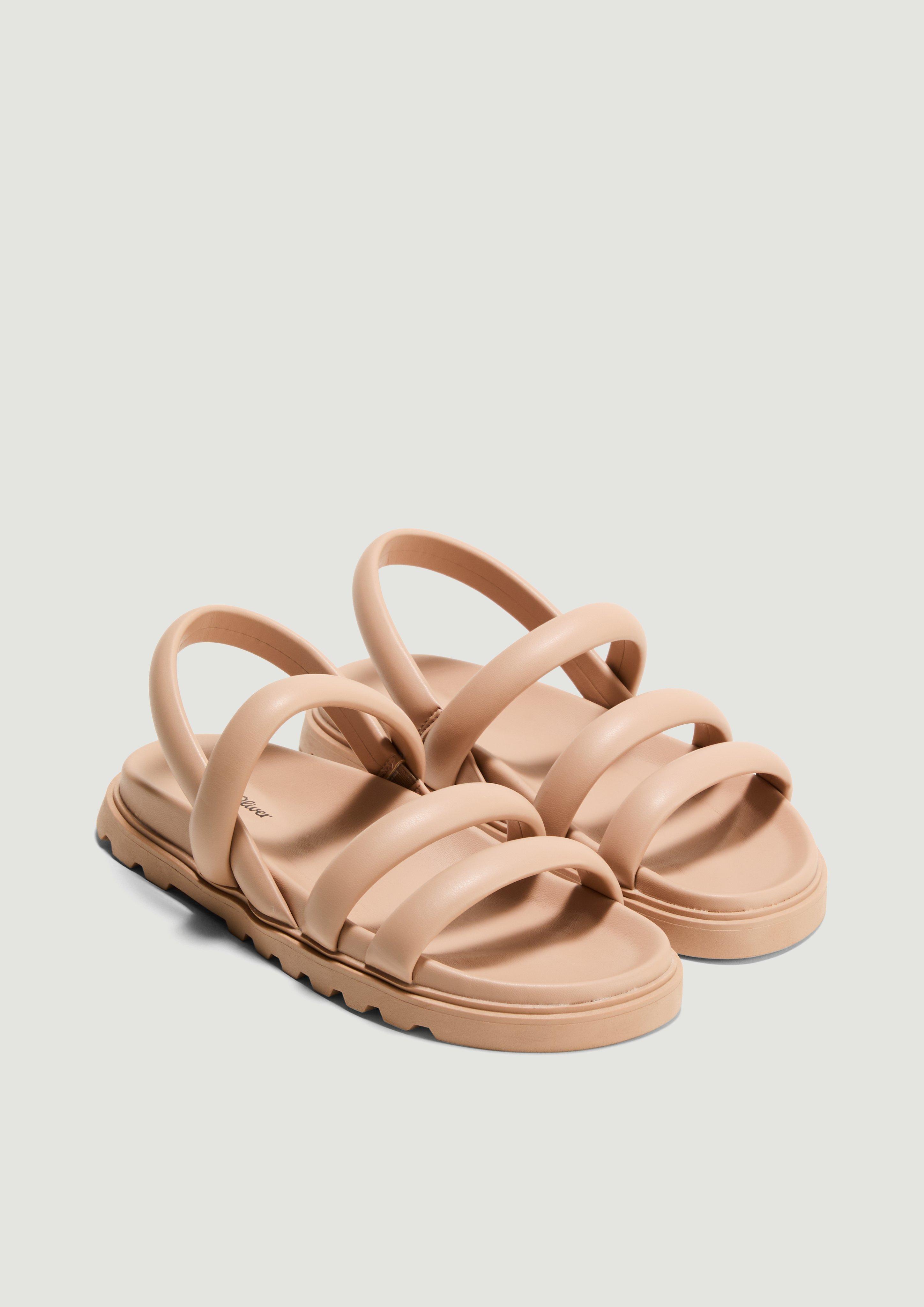 Sandalen in Glattleder-Optik  6007738-544