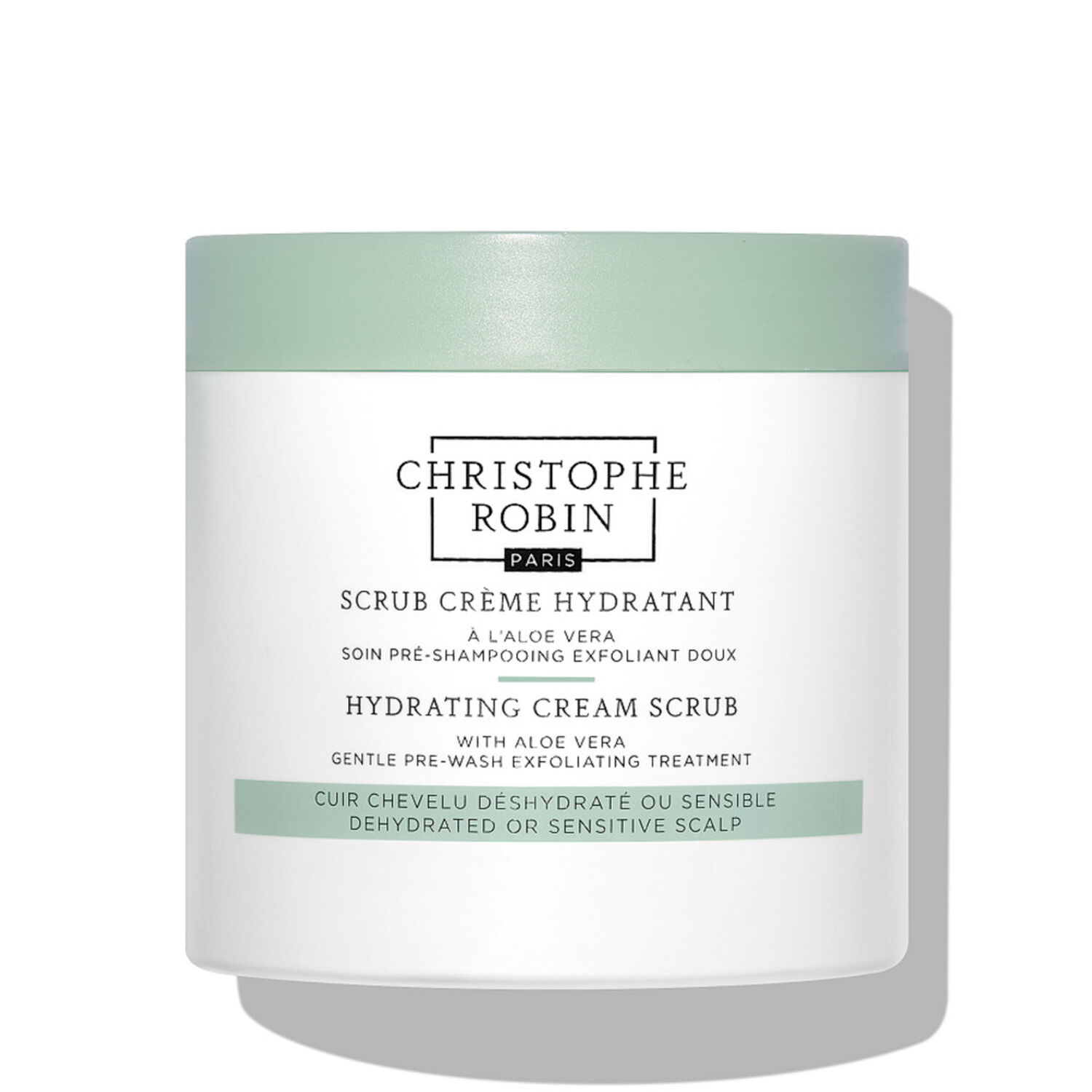 Christophe Robin Scrub Crème Hydratant Un Pré-Shampooing Exfoliant Doux à l'Aloé Vera 250 ml
