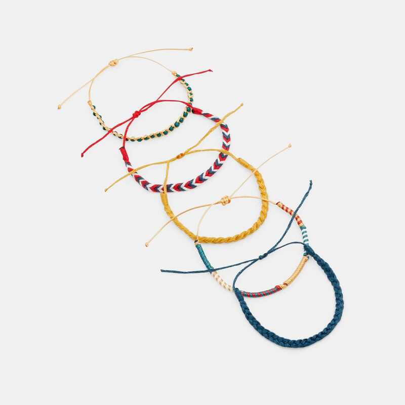 Bracelets tressés (lot de 5) jaune fille