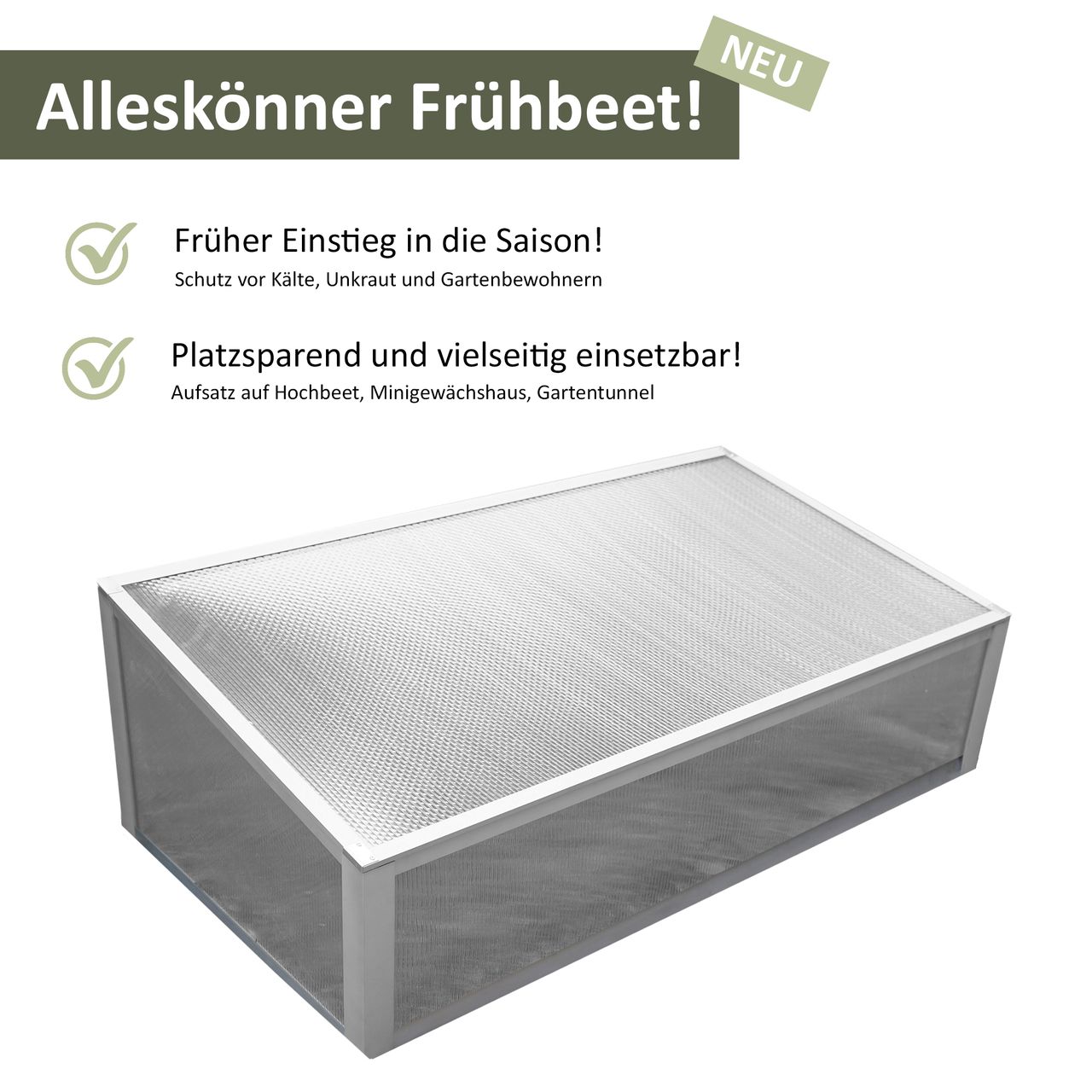 Lemodo Premium Frühbeet aus Aluminium