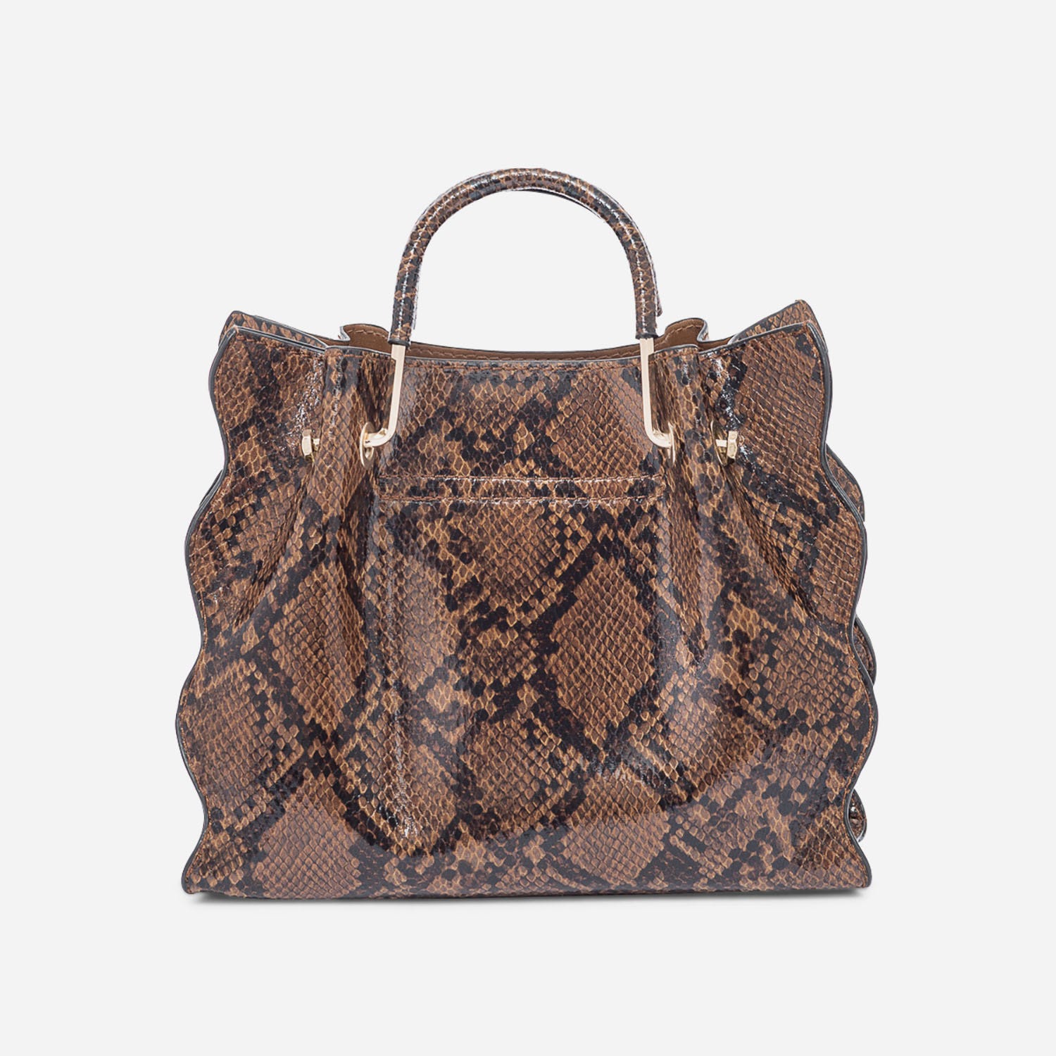 Sac à main TEXTO marron effet python