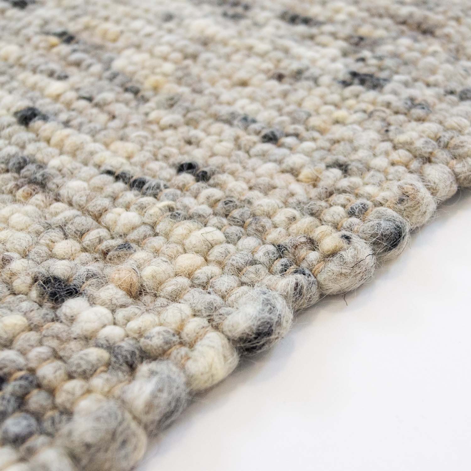 Wollteppich Hand-Webteppich, TaCa Home, rechteckig, Höhe: 13 mm, Hand-Web gewalkt Wohnzimmer Schlafzimmer 060x090cm