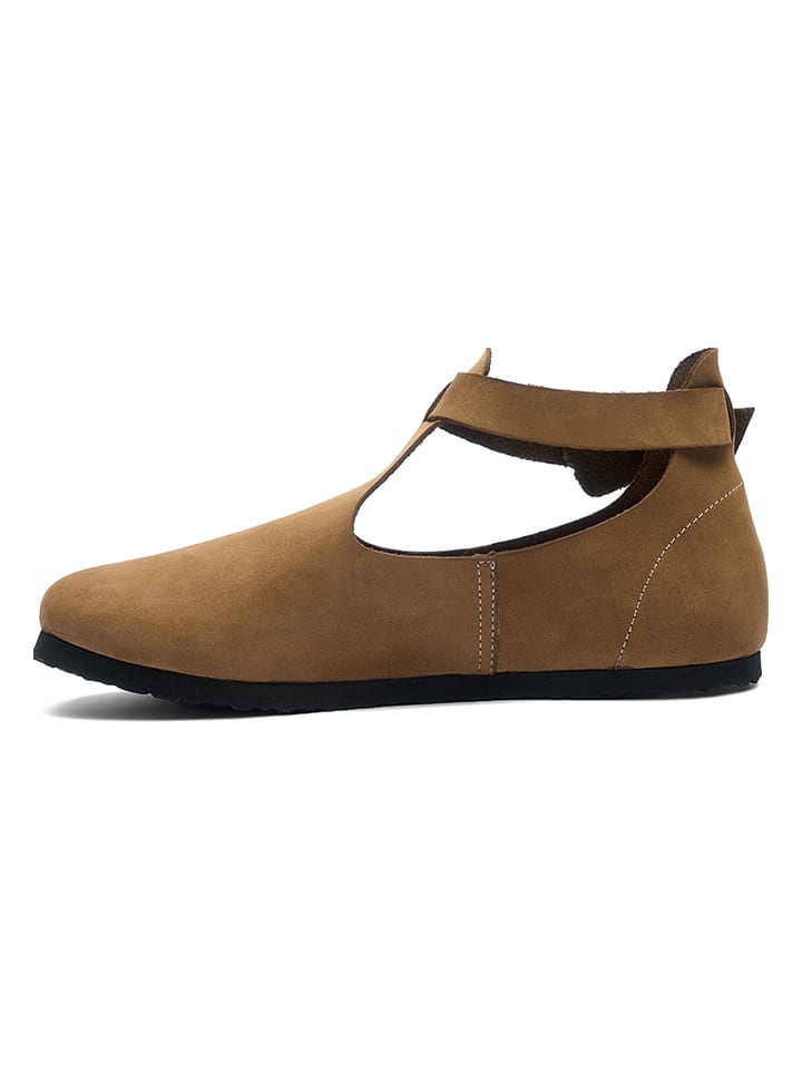 Comfortfusse Leder-Ballerinas in Beige günstig kaufen