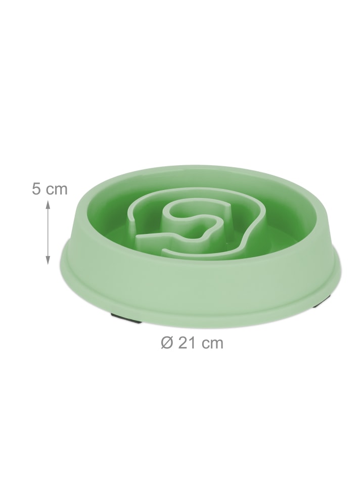 relaxdays Anti Schling Napf in Grün - 650 ml günstig kaufen onesize