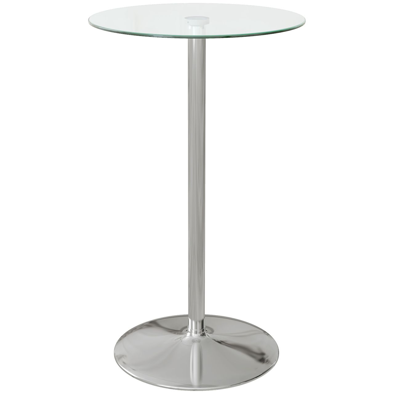 HOMCOM Stehtisch Bartisch für 2 Personen Esstisch mit Tischplatte aus Hartglas