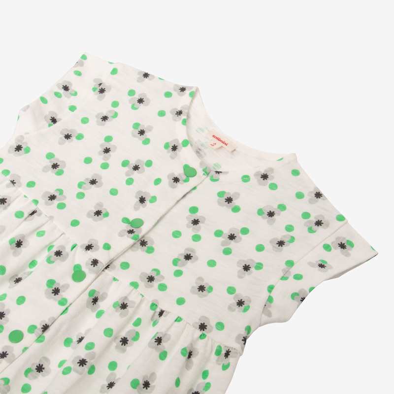 Combi courte bébé fille micro fleurs beige Catimini