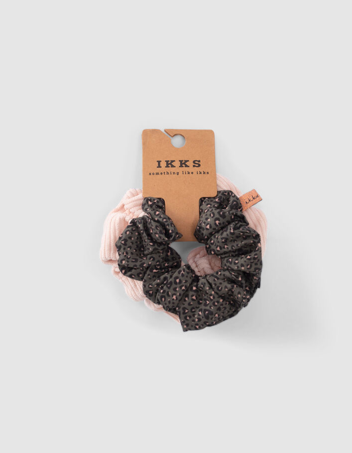 Chouchous rose et imprimé léopard fille