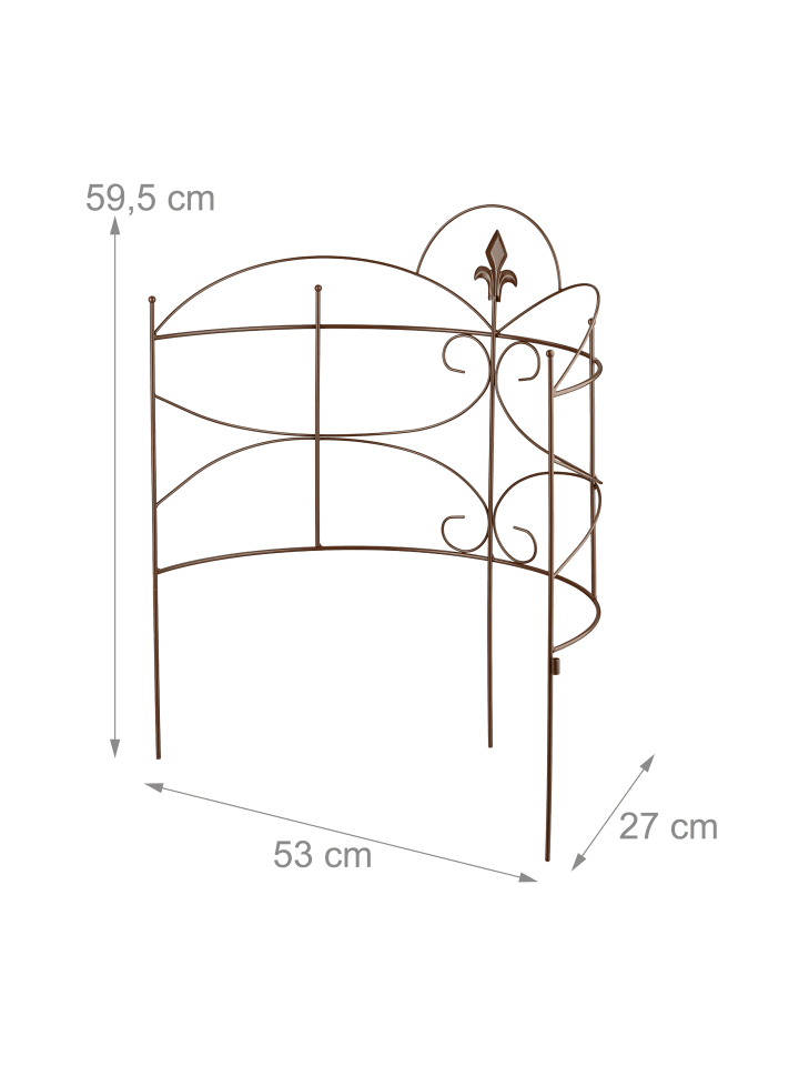 relaxdays 2 x Staudenhalter in Braun - (B)53 x (H)59,5 günstig kaufen onesize