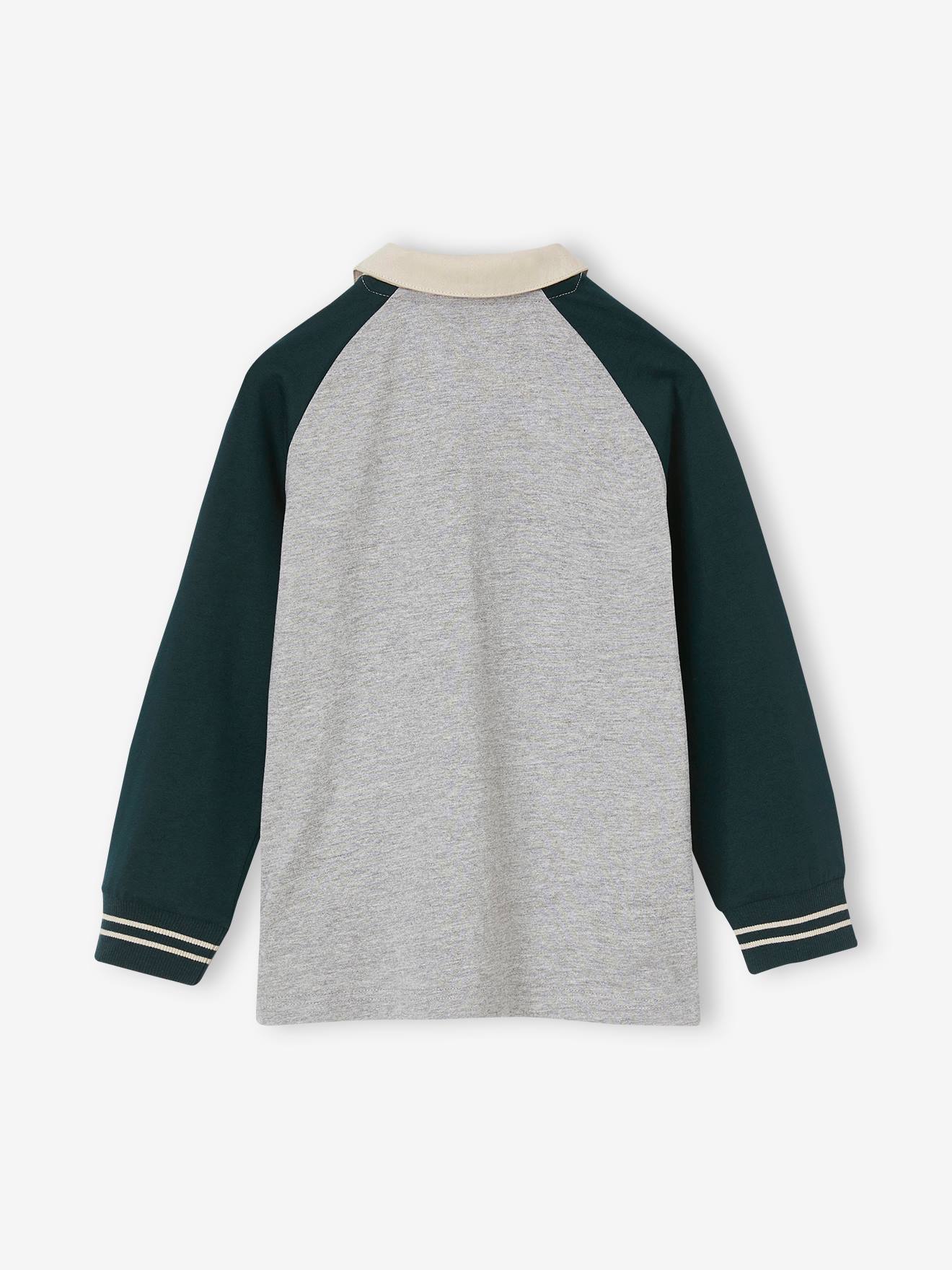 Vertbaudet Jungen Rugbyshirt - tannengrün