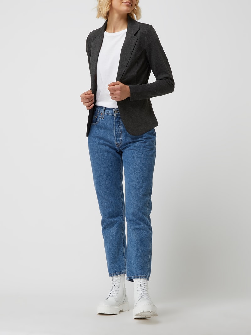 Blazer mit Reverskragen Modell 'Kate' in dunkelgrau