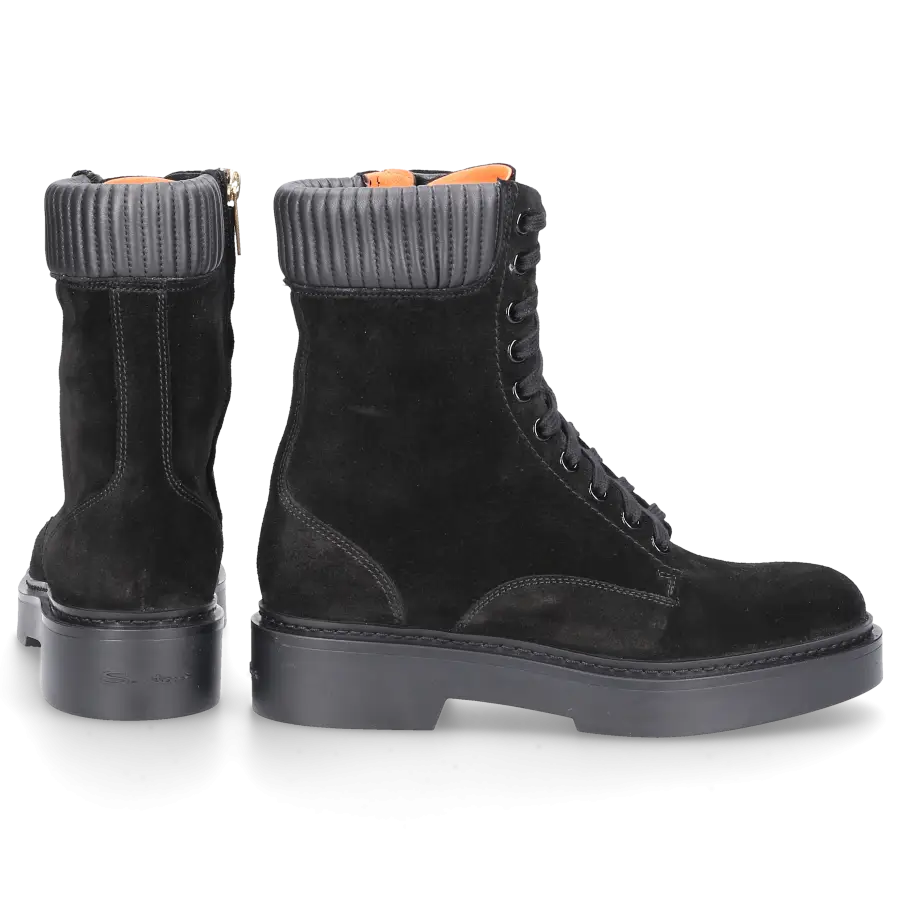 Santoni - Stiefeletten 59569 Veloursleder - schwarz