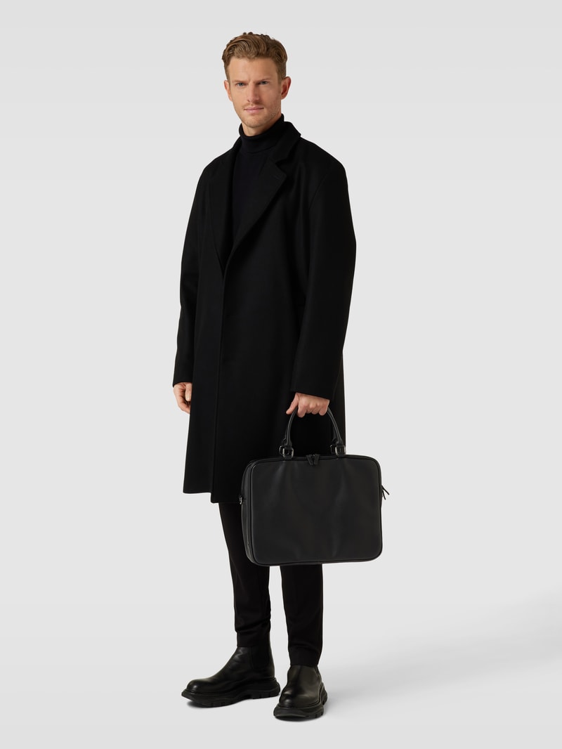 Laptoptasche in Leder-Optik in schwarz