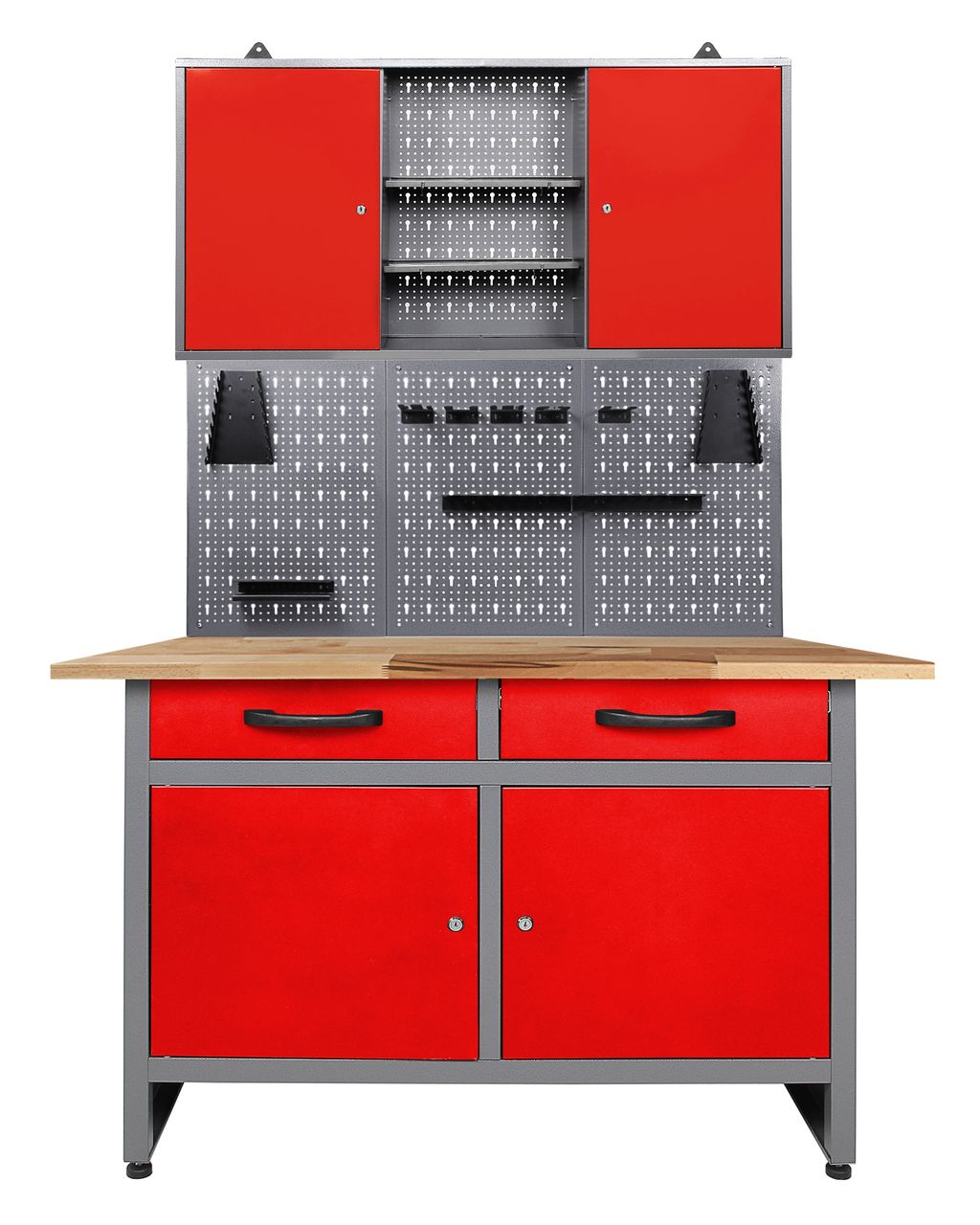 Ondis24 Werkstatt Set Werner 120 cm 1 Schrank rot