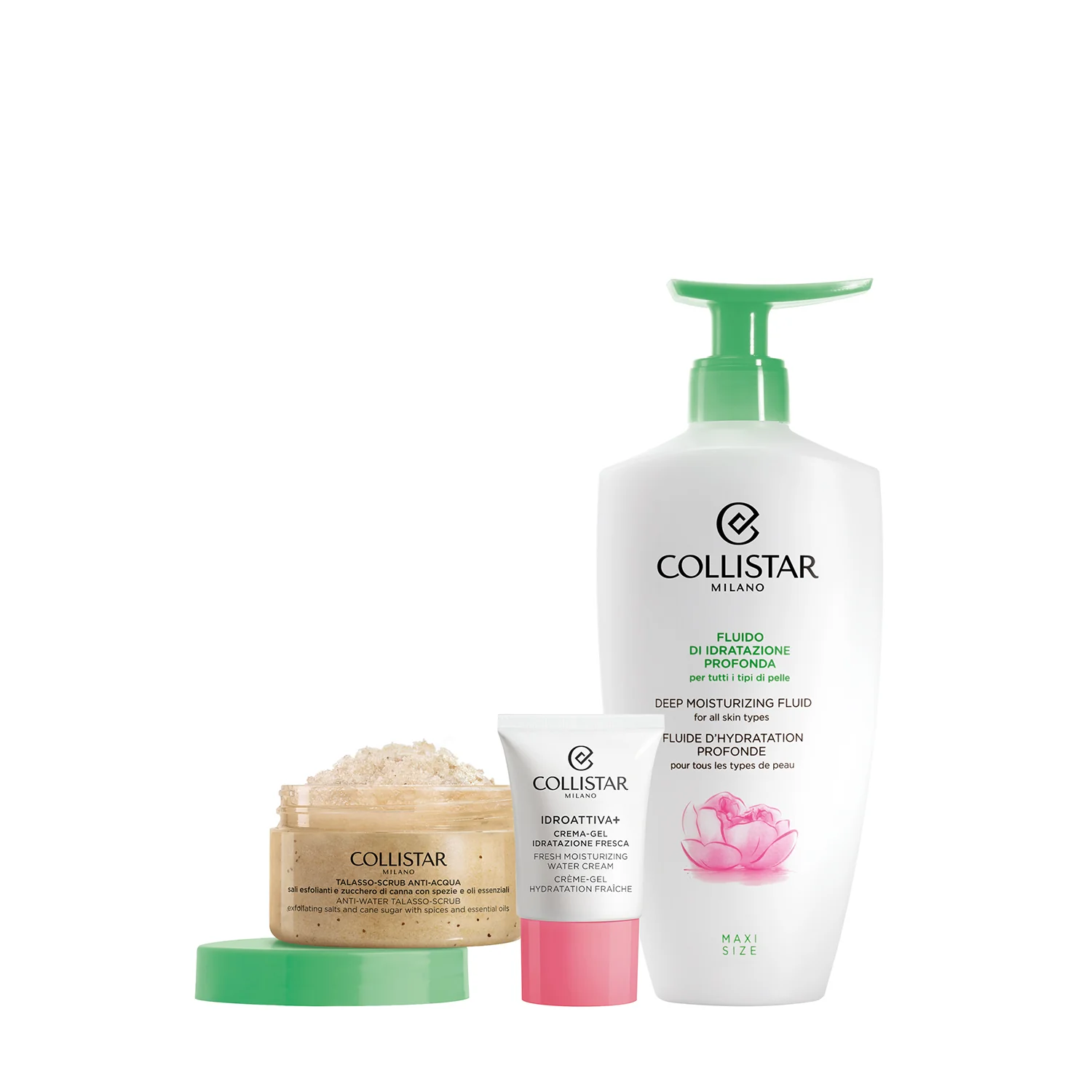 Kit Corporal Hidratante Profunda - Conjuntos para Rosto e Corpo, Fluido Corporal, Esfoliante, Creme Hidratante Diurno