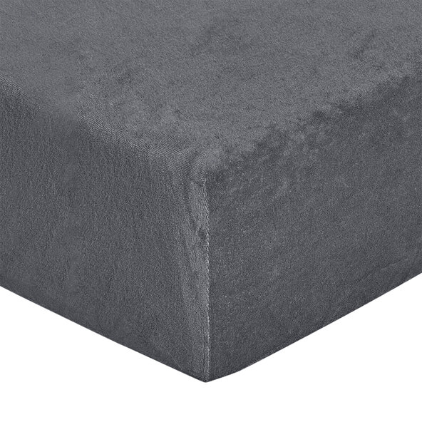 Supersoft Frottee-Stretch-Spannbetttuch, 180-200 x 200 cm, anthrazit