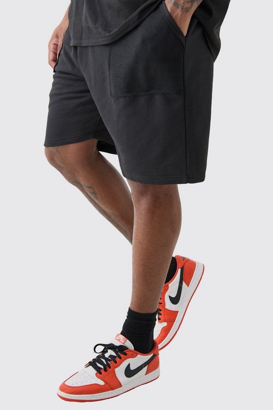 Plus lockere Shorts in Schwarz mit Taschen-Detail
