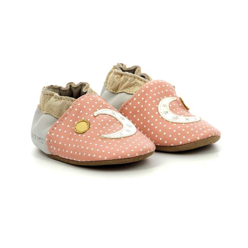 Chaussons cuir tannage vegetal Silently Moon