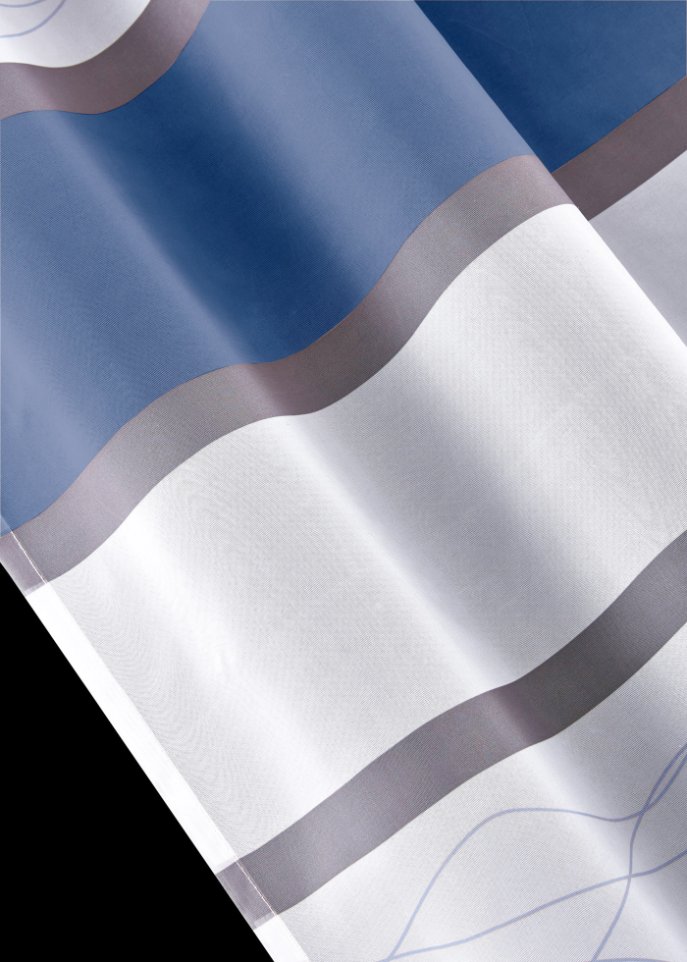 Transparente Gardine mit Querstreifen Druck (1er Pack)