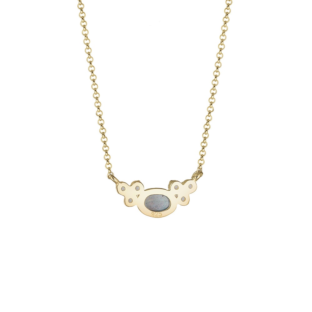 Elli Elli Collier Femme d'Héritage avec Topaze Labradite Gemstone en Argent Sterling 9 collier