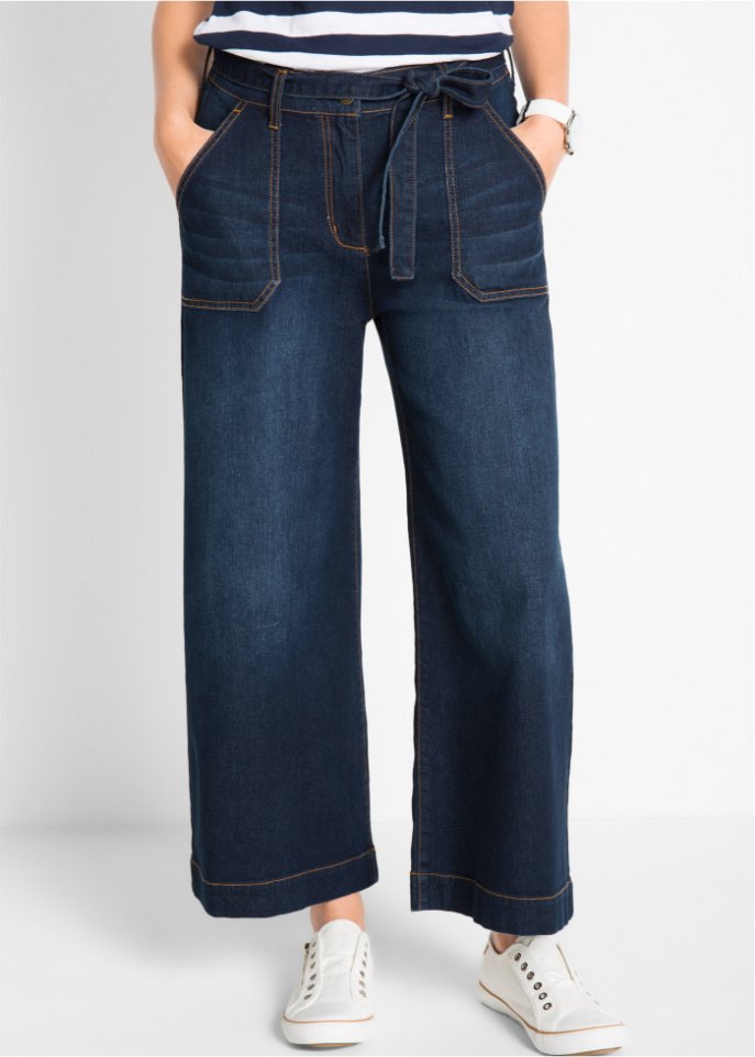 7/8-High Waist Ultra-Soft-Jeans mit High-Waist-Bequembund, Loose-Fit