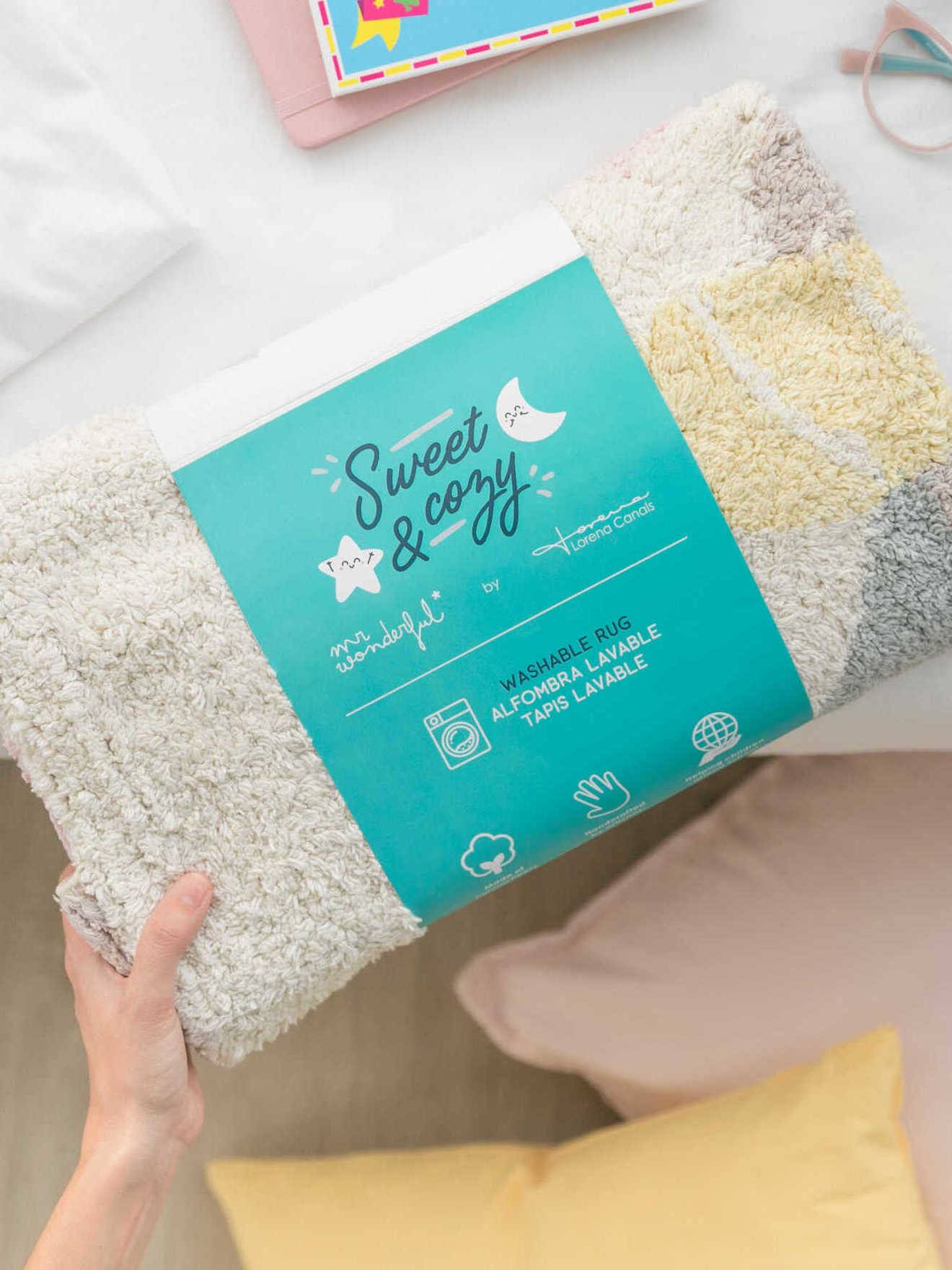 Tapis coton lavable Licorne Believe in yourself LORENA CANALS gris