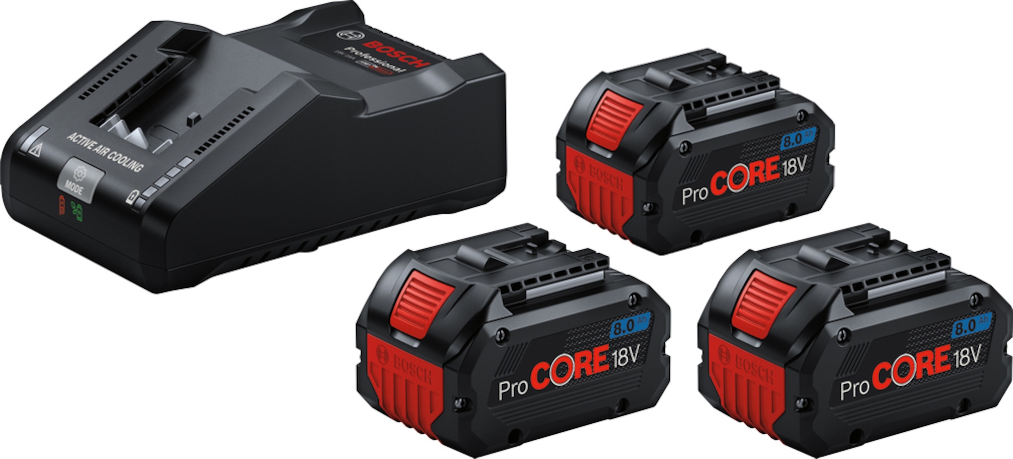 Kit di avviamento Bosch Blue Accessories 0615A5004Y con 3 batterie ProCORE 18V 8.0Ah e caricabatterie GAL 18V-160