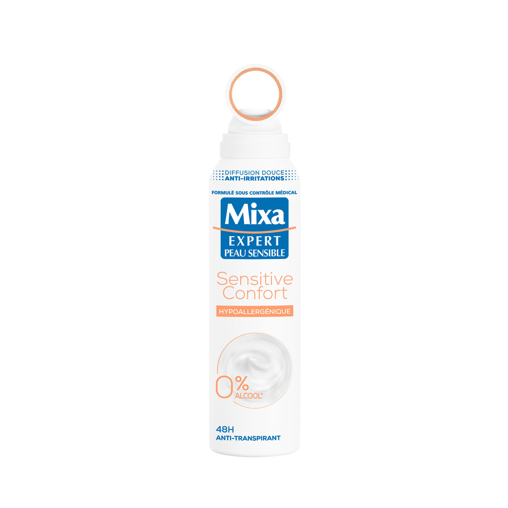 mixa Expert Peau Sensible Déodorant Anti-Transpirant Sensitive Confort Hypoallergénique