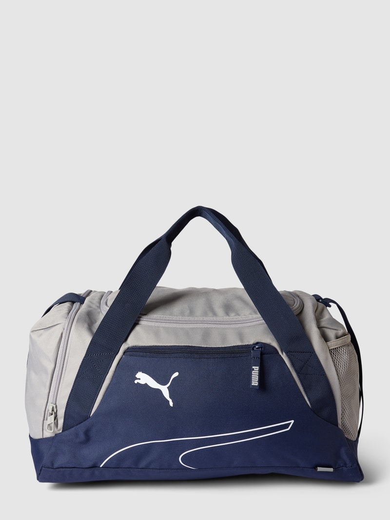 Sporttasche mit Label-Detail in marineblau