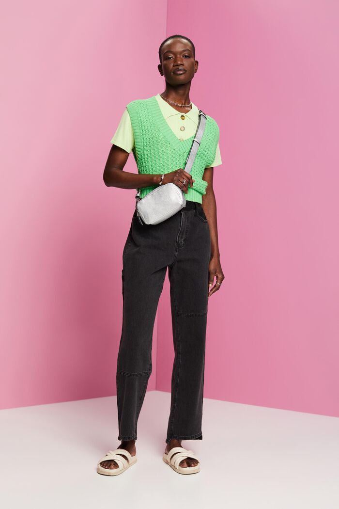 Retro-Jeans mit hohem Bund und weitem Bein