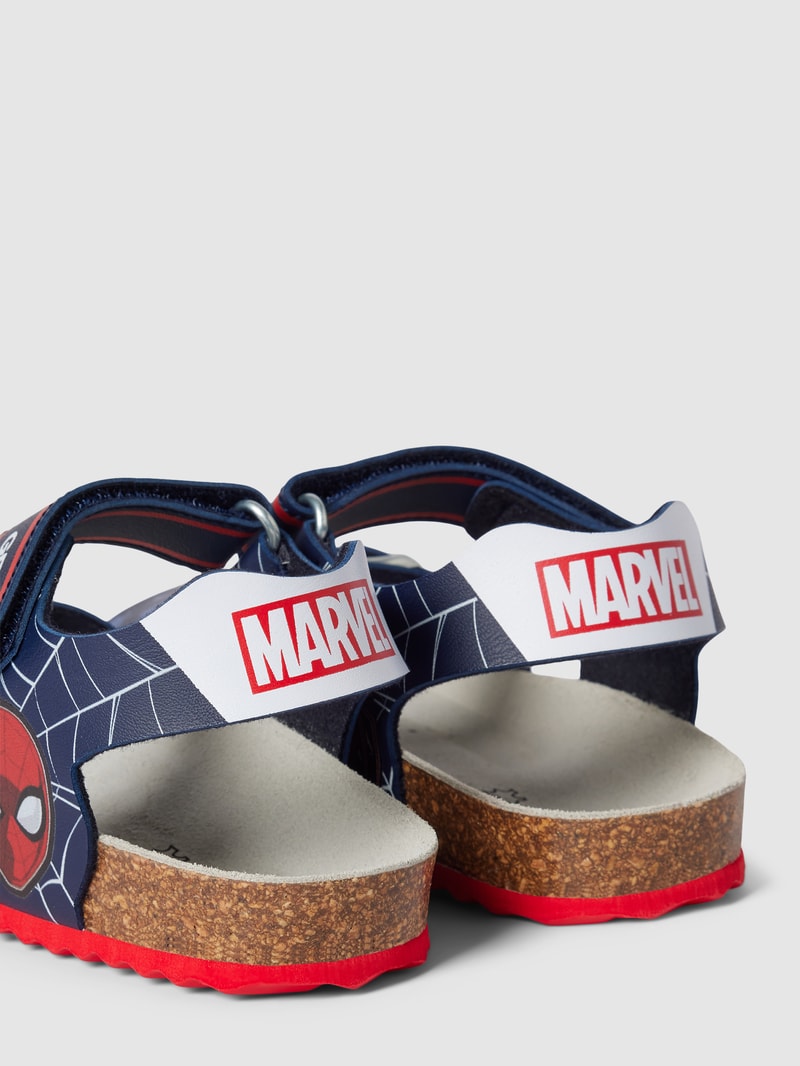 Sandalen mit Motiv-Print Modell 'GHITA' in marineblau