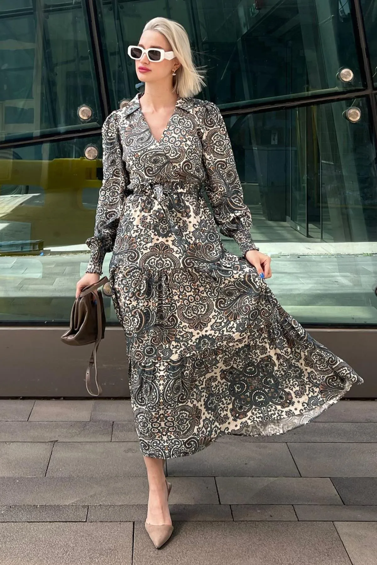 Madmext  Kleid - Grün - A-Linie