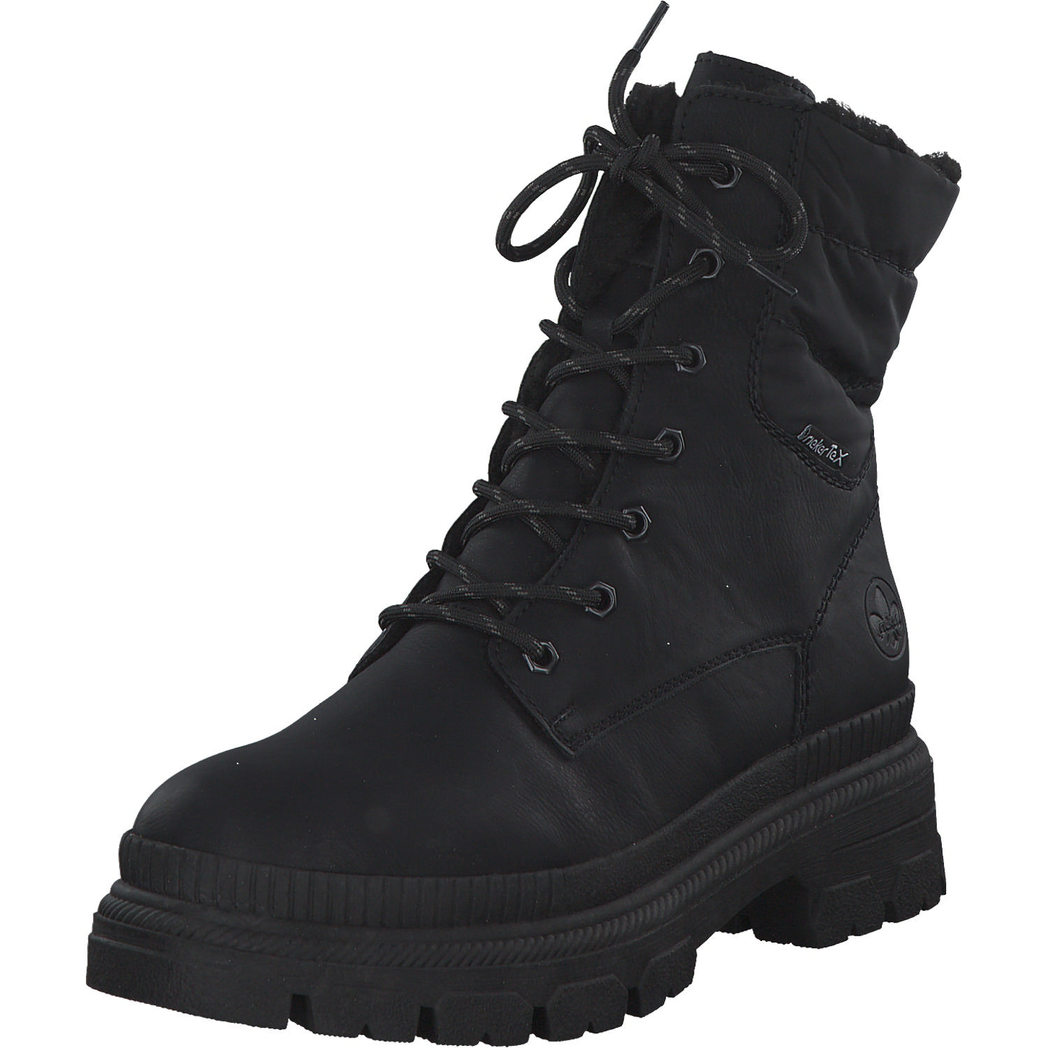 Rieker Y9331, Schnürstiefel, Damen, schwarz/schwarz