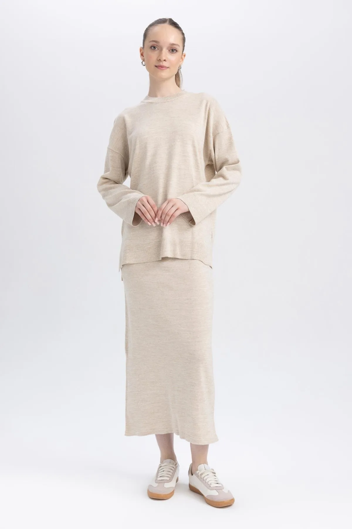 DeFacto  Skirt - Beige - Lang