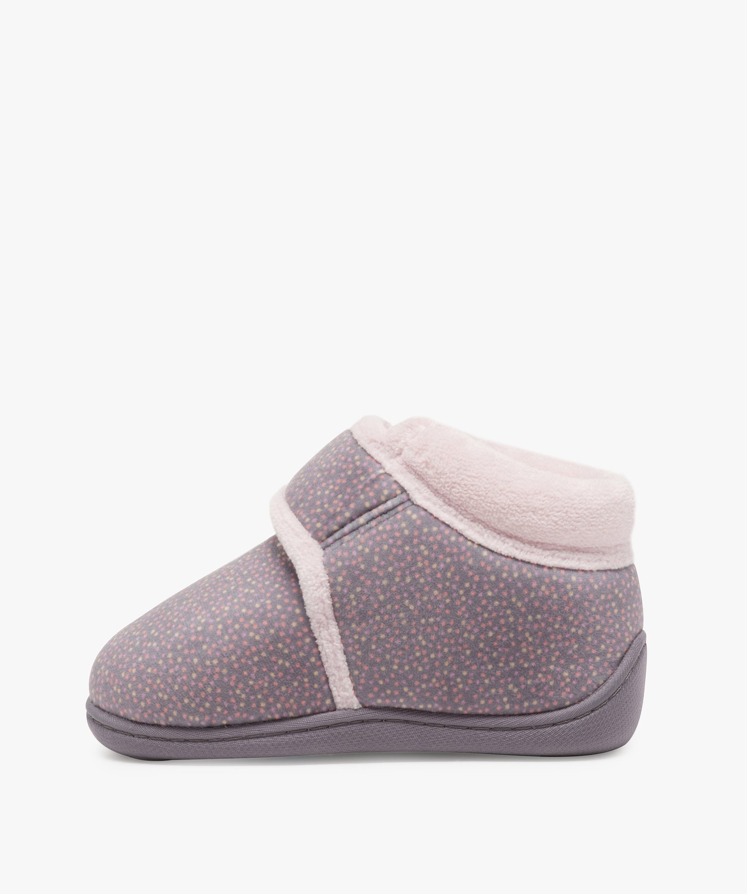 Chaussons fille bottillons à scratch - Isotoner violet | GEMO